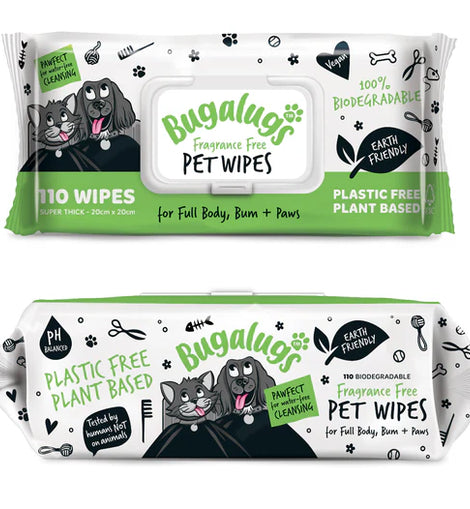 Bugalugs Biodegradable Pet Wipes 110pk