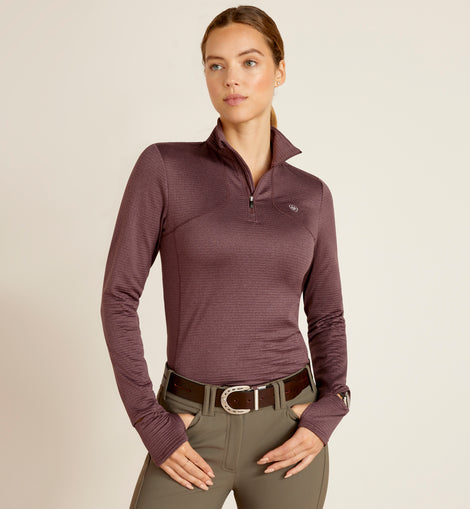 Ariat Gridwork 1/4 Zip Baselayer Huckleberry