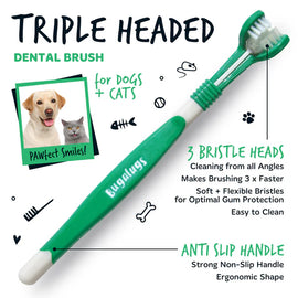 Bugalugs Triple Head Dental Toothbrush