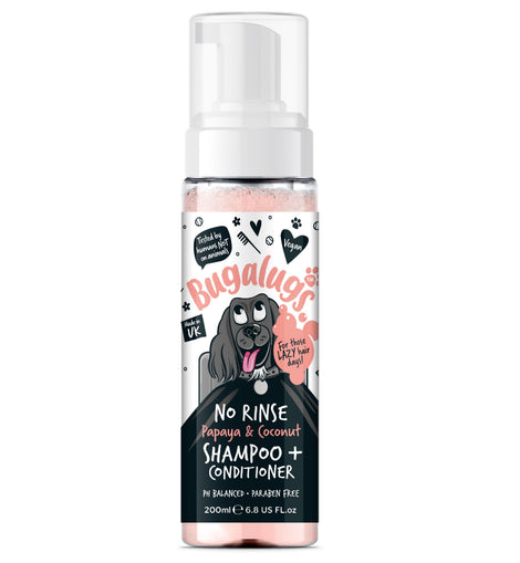 Bugalugs No Rinse Papaya &  Coconut Shampoo 200ml