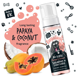 Bugalugs No Rinse Papaya &  Coconut Shampoo 200ml