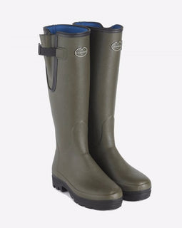 Le Chameau Vierzonord Neoprene Ladies Wellington Vert Chameau