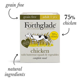 Forthglade Complete Grain Free Adult Chicken & Veg 395G Tray